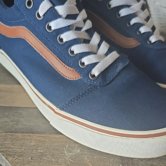 Vans Blue and Brown Classic Sneakers - Picture 3 of 10